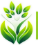 glossy green wellness emblem